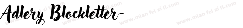 Adlery Blockletter字体转换